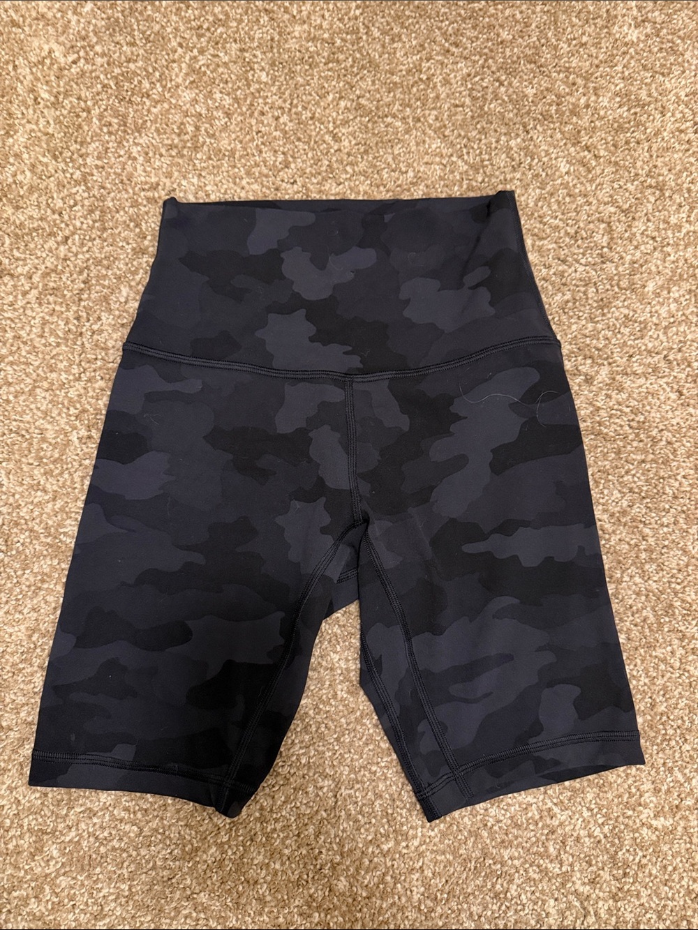 lululemon athletica Black Camo High-Rise Bike Shorts